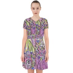 Abstract Intarsio Adorable In Chiffon Dress by kaleidomarblingart