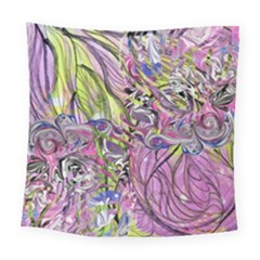 Abstract Intarsio Square Tapestry (large) by kaleidomarblingart