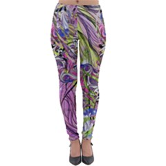 Abstract Intarsio Lightweight Velour Leggings by kaleidomarblingart