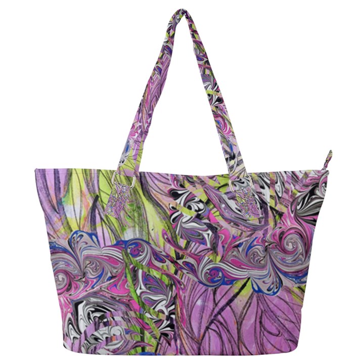 Abstract intarsio Full Print Shoulder Bag