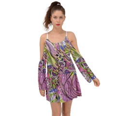 Abstract Intarsio Boho Dress by kaleidomarblingart