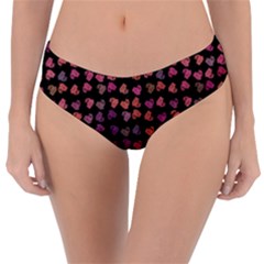 Mixed Colors Flowers Motif Pattern Reversible Classic Bikini Bottoms