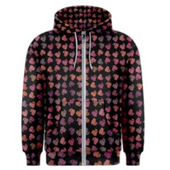 Mixed Colors Flowers Motif Pattern Men s Zipper Hoodie