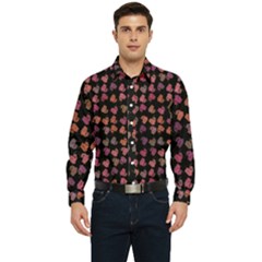 Mixed Colors Flowers Motif Pattern Men s Long Sleeve  Shirt by dflcprintsclothing