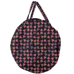 Mixed Colors Flowers Motif Pattern Giant Round Zipper Tote