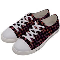 Mixed Colors Flowers Motif Pattern Men s Low Top Canvas Sneakers