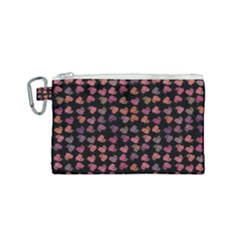 Mixed Colors Flowers Motif Pattern Canvas Cosmetic Bag (small)