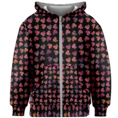 Mixed Colors Flowers Motif Pattern Kids  Zipper Hoodie Without Drawstring by dflcprintsclothing