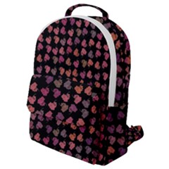 Mixed Colors Flowers Motif Pattern Flap Pocket Backpack (small)