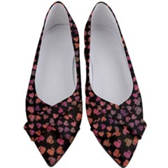 Mixed Colors Flowers Motif Pattern Women s Bow Heels by dflcprintsclothing