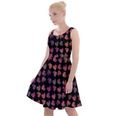 Mixed Colors Flowers Motif Pattern Knee Length Skater Dress by dflcprintsclothing