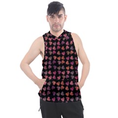 Mixed Colors Flowers Motif Pattern Men s Sleeveless Hoodie by dflcprintsclothing