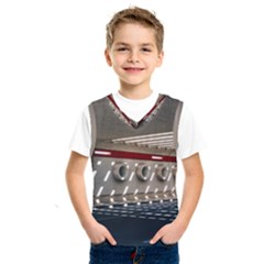 Patterned Tunnels On The Concrete Wall Kids  Basketball Tank Top by artworkshop