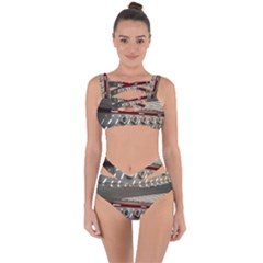 Patterned Tunnels On The Concrete Wall Bandaged Up Bikini Set  by artworkshop