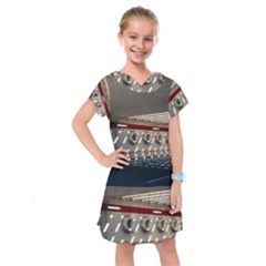 Patterned Tunnels On The Concrete Wall Kids  Drop Waist Dress by artworkshop