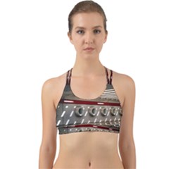 Patterned Tunnels On The Concrete Wall Back Web Sports Bra by artworkshop