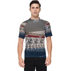 Patterned Tunnels On The Concrete Wall Men s Short Sleeve Rash Guard by artworkshop