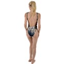 Patterned tunnels on the concrete wall High Leg Strappy Swimsuit View2