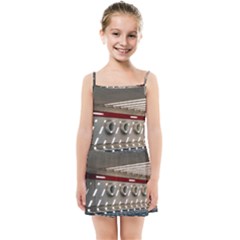 Patterned Tunnels On The Concrete Wall Kids  Summer Sun Dress by artworkshop