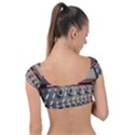 Patterned tunnels on the concrete wall Cap Sleeve Ring Bikini Top View2