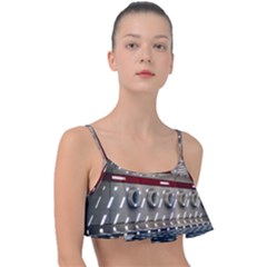 Patterned Tunnels On The Concrete Wall Frill Bikini Top by artworkshop