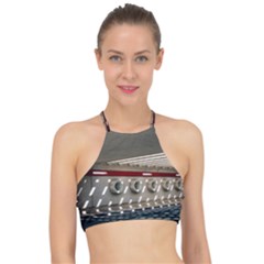 Patterned Tunnels On The Concrete Wall Racer Front Bikini Top by artworkshop