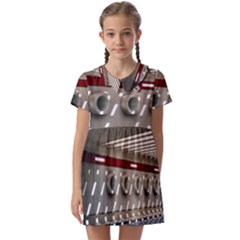 Patterned Tunnels On The Concrete Wall Kids  Asymmetric Collar Dress by artworkshop