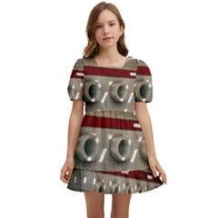 Patterned Tunnels On The Concrete Wall Kids  Short Sleeve Dolly Dress by artworkshop