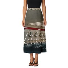 Patterned Tunnels On The Concrete Wall Classic Midi Chiffon Skirt by artworkshop