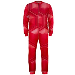 Red Textured Wall Onepiece Jumpsuit (men) by artworkshop