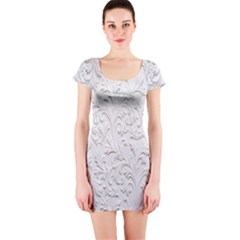 Plaster Background Floral Pattern Short Sleeve Bodycon Dress by artworkshop