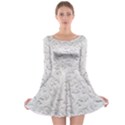 Plaster Background Floral Pattern Long Sleeve Skater Dress View1