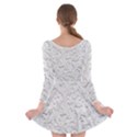 Plaster Background Floral Pattern Long Sleeve Skater Dress View2