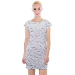 Plaster Background Floral Pattern Cap Sleeve Bodycon Dress by artworkshop