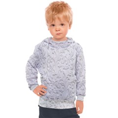 Plaster Background Floral Pattern Kids  Hooded Pullover by artworkshop