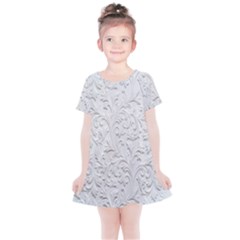 Plaster Background Floral Pattern Kids  Simple Cotton Dress by artworkshop