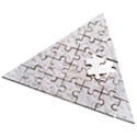 Plaster Background Floral Pattern Wooden Puzzle Triangle View2