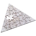 Plaster Background Floral Pattern Wooden Puzzle Triangle View3