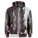 Purple Flower Pattern Men s Zipper Hoodie View1