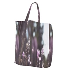 Purple Flower Pattern Giant Grocery Tote by artworkshop