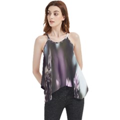 Purple Flower Pattern Flowy Camisole Tank Top by artworkshop