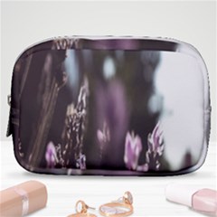 Purple Flower Pattern Make Up Pouch (small) by artworkshop