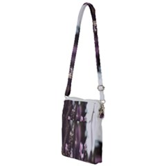 Purple Flower Pattern Multi Function Travel Bag by artworkshop