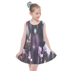 Purple Flower Pattern Kids  Summer Dress by artworkshop