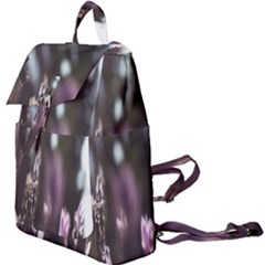 Purple Flower Pattern Buckle Everyday Backpack by artworkshop