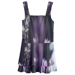 Purple Flower Pattern Kids  Layered Skirt Swimsuit by artworkshop