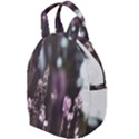 Purple Flower Pattern Travel Backpacks View1