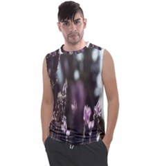 Purple Flower Pattern Men s Regular Tank Top by artworkshop