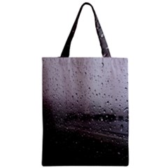 Rain On Glass Texture Zipper Classic Tote Bag by artworkshop