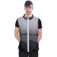 Rain On Glass Texture Men s Puffer Vest by artworkshop